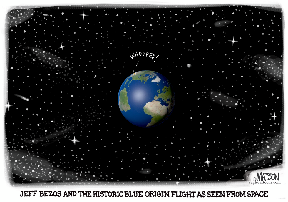 Bezos Blue Origin Flight As Seen From Space