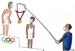 OLIMPIC GAMES MEDAL CEREMONY by Christo Komarnitski