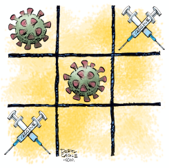 COVID TIC TAC TOE by Daryl Cagle