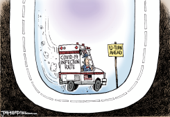 COVID U-TURN by Joe Heller