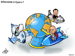 BILLIONAIRES & SPACE by Osama Hajjaj