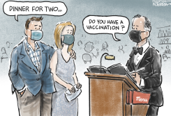 RESTAURANTS AND VACCINATIONS  by Jeff Koterba