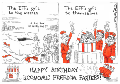 ECONOMIC FREEDOM FARTERS by Zapiro