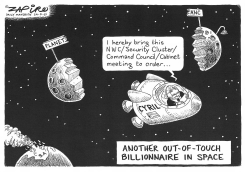 BILLIONNAIRE IN SPACE by Zapiro