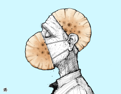 BREAD MASK by Emad Hajjaj