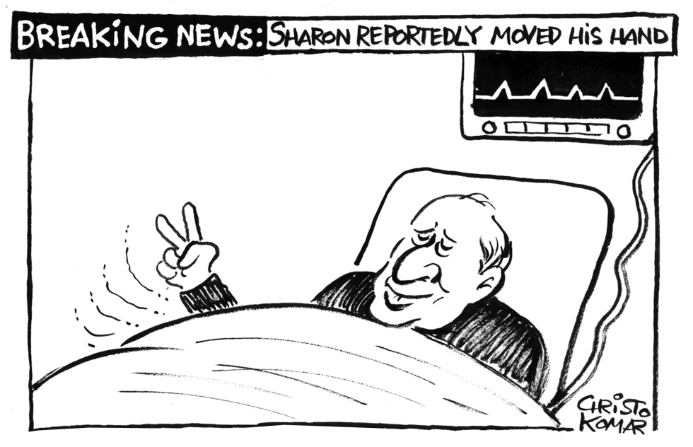 Sharon Moved His Hand - B&W