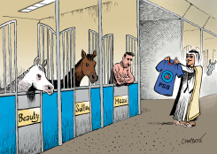 LIONEL MESSI JOINS PARIS SAINT-GERMAN by Patrick Chappatte