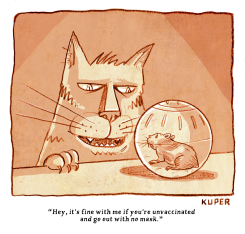 ANTI-VAXX CAT by Peter Kuper