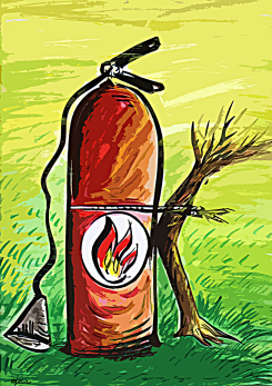 FIRE EXTINGUISHER by Oguz Gurel
