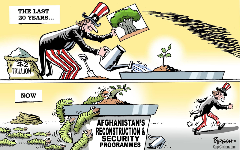 US effort in Afghanistan, Paresh nath,U.T. Independent, India,Afghanistan, Afghan war, Taliban, reconstruction, Uncle Sam, USA, 20 years war, security programs