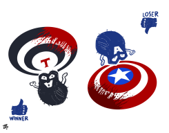 TALIBANS VS. CAPTAIN AMERICA   by Emad Hajjaj