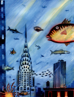RISING OCEANS by Peter Kuper