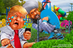 TRUMP SLAMS TWITTER FOR ALLOWING TALIBAN by Bart van Leeuwen