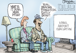 TRANSLATORS EVACUATION by Joe Heller
