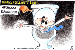 BIDEN'S POPULARITY TANKS by Randall Enos