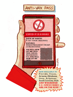 ANTI-VAX PASS by Peter Kuper