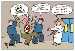 VIOLENT ANTI-VAXXER by Arend van Dam