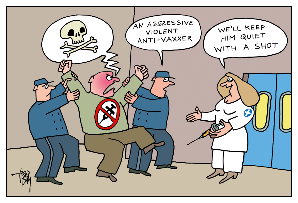 violent anti-vaxxer