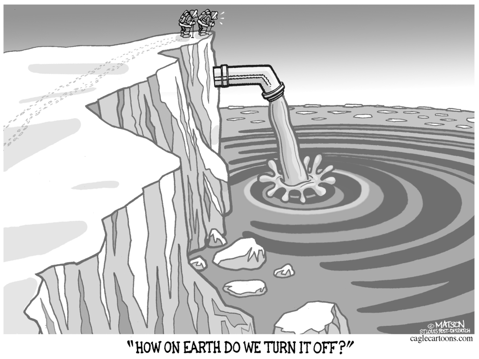 Sea Levels Rise As Ice Caps Melt-GRAYSCALE