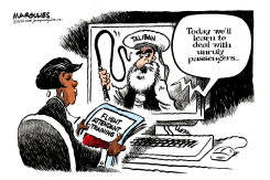 UNRULY AIRLINE PASSENGERS by Jimmy Margulies