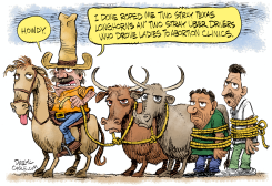 TEXAS ABORTION COWBOY by Daryl Cagle
