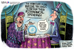 BIDEN BUDGET FORTUNE TELLER by Rick McKee