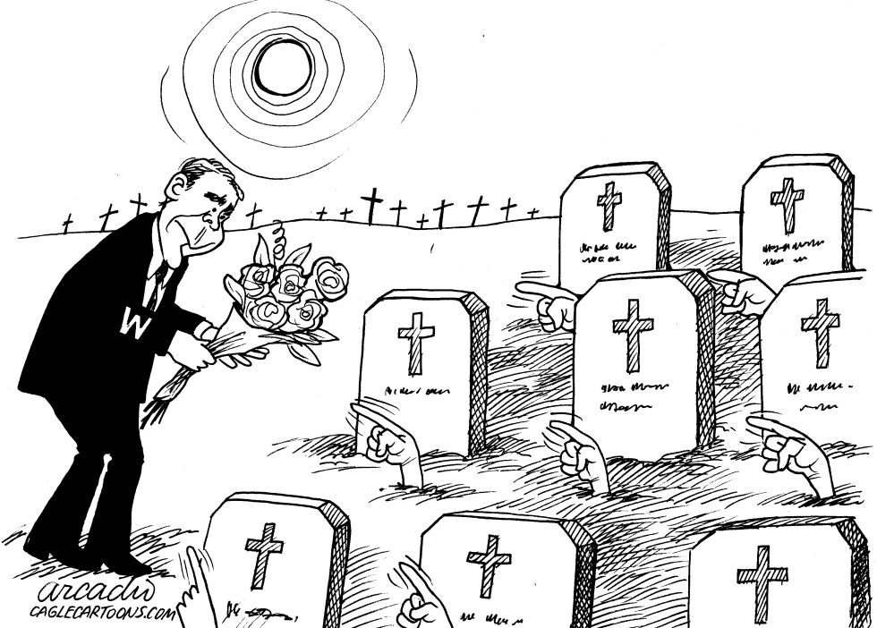 Bush on Cemetery