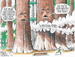 RUN FOREST, RUN by John Darkow