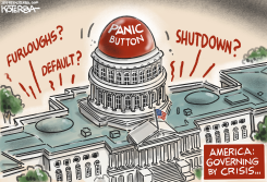 GOVERNING BY CRISIS by Jeff Koterba