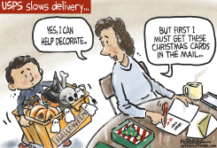 USPS SLOWS MAIL DELIVERY  by Jeff Koterba