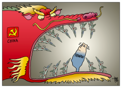 CHINESE DRAGON AND TAIWAN by Arend van Dam