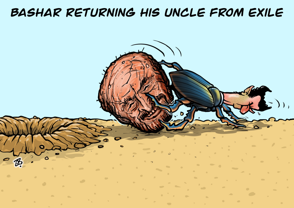 Bashar returning his uncle from exile