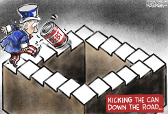 KICKING THE DEBT DOWN THE ROAD by Jeff Koterba
