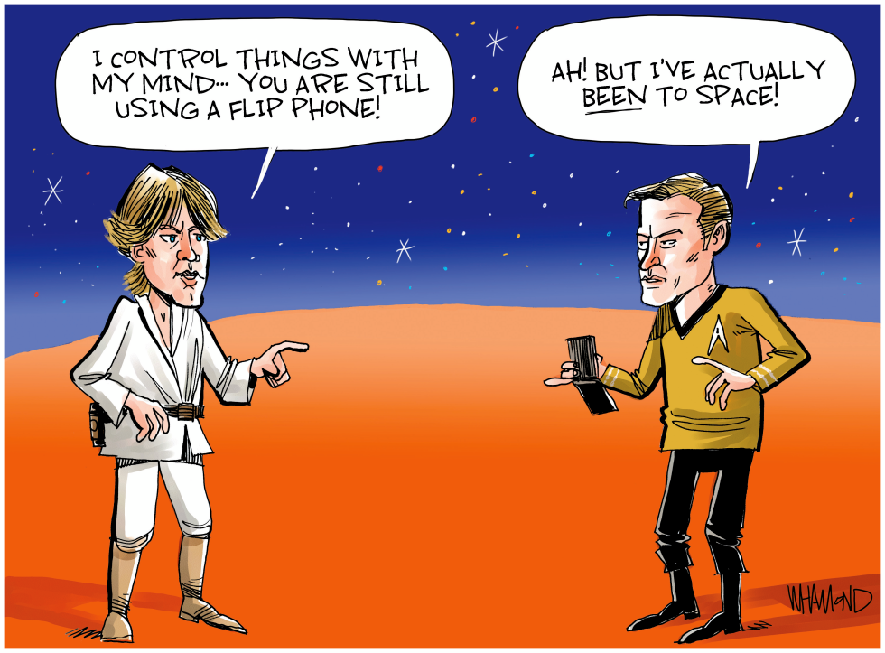 Captain Kirk boldly goes to space