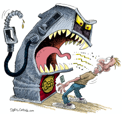 HIGH GAS PRICES BITE by Daryl Cagle