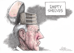 BIDEN SHELVES EMPTY by Dick Wright