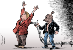 PUTIN HAS A WEAPON by Patrick Chappatte