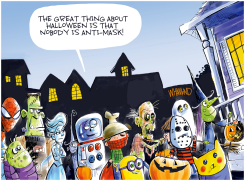 HALLOWEEN MASKS by Dave Whamond