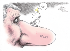 FAUCI AND BEAGLES by Dick Wright