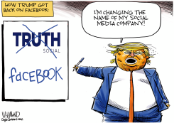 TRUMP BACK ON FACEBOOK by Dave Whamond