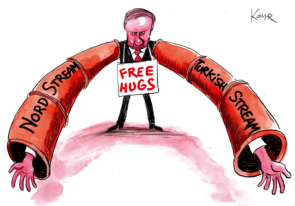 Putin gives free hugs