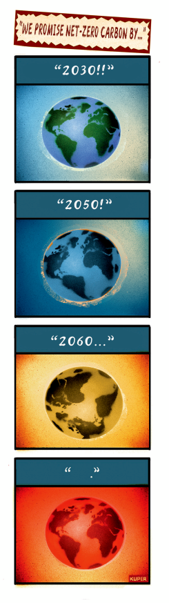 COP26  CLIMATE PROMISES by Peter Kuper