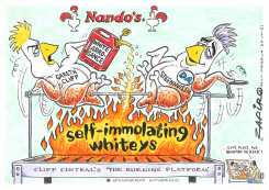 THE BURNING PLATFORM by Zapiro