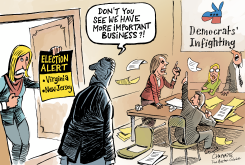 WORRYING ELECTION DAY FOR DEMOCRATS by Patrick Chappatte