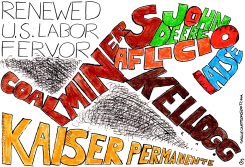 RENEWED U.S. LABOR FERVOR by Randall Enos