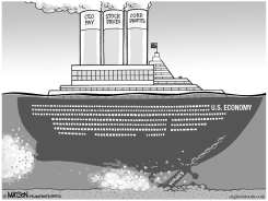 LOWER WAGES SINK MIDDLE CLASS-GRAYSCALE by R.J. Matson
