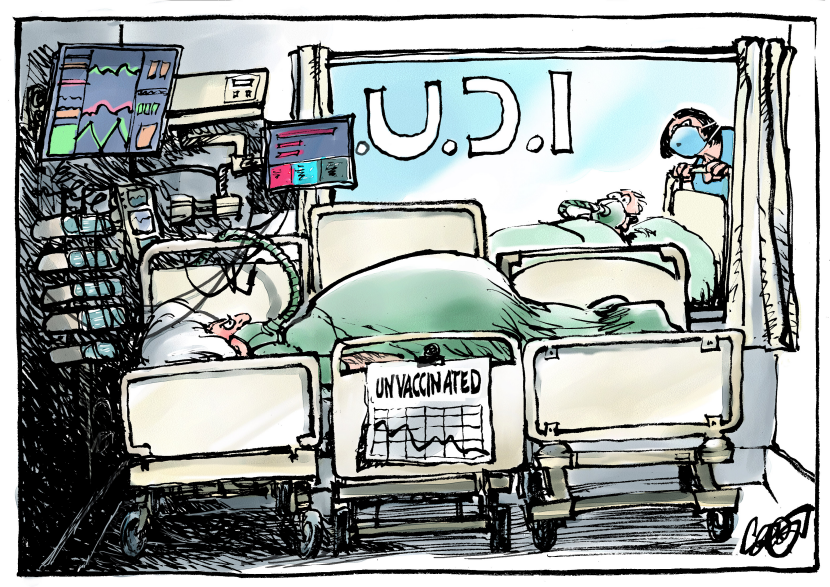 Unvaccinated block ICU's