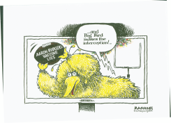 AARON RODGERS AND BIG BIRD by Jimmy Margulies
