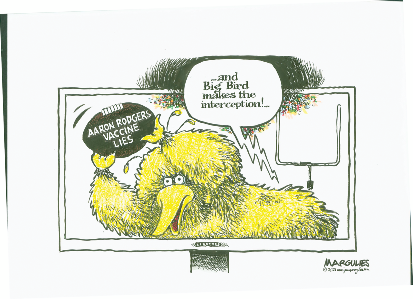 Aaron Rodgers and Big Bird