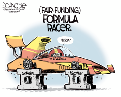 LOCAL PA - FAIR-FUNDING FORMULA RACER by John Cole